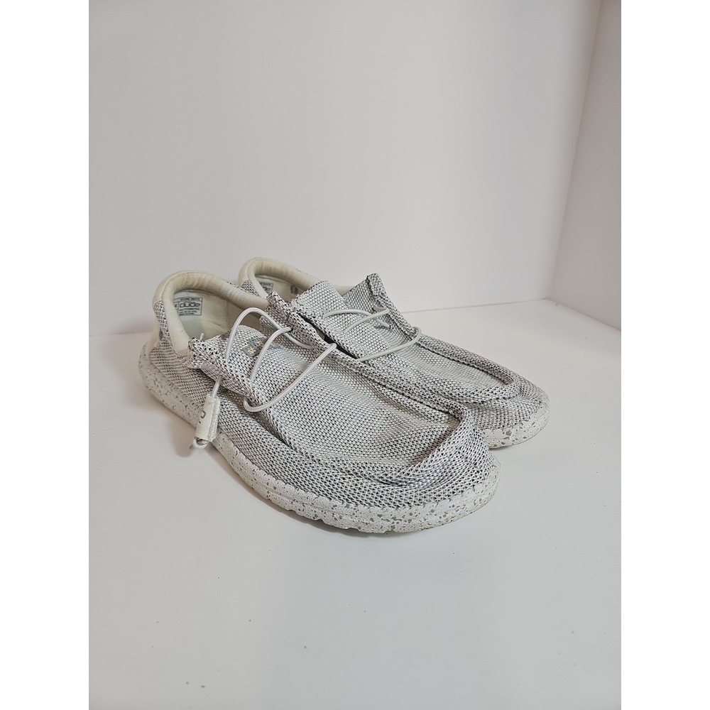 Hey Dude Wally Sox Stone White "Men's Size‎ 11" Slip On Casual Shoes Lightweight